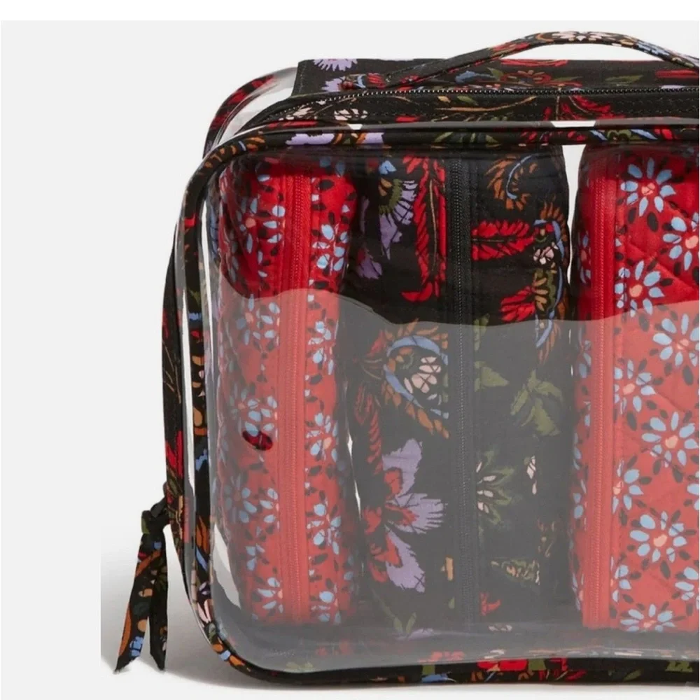 Vera Bradley 4 Piece Cosmetic Set - Venetian Paisley/Flowers
